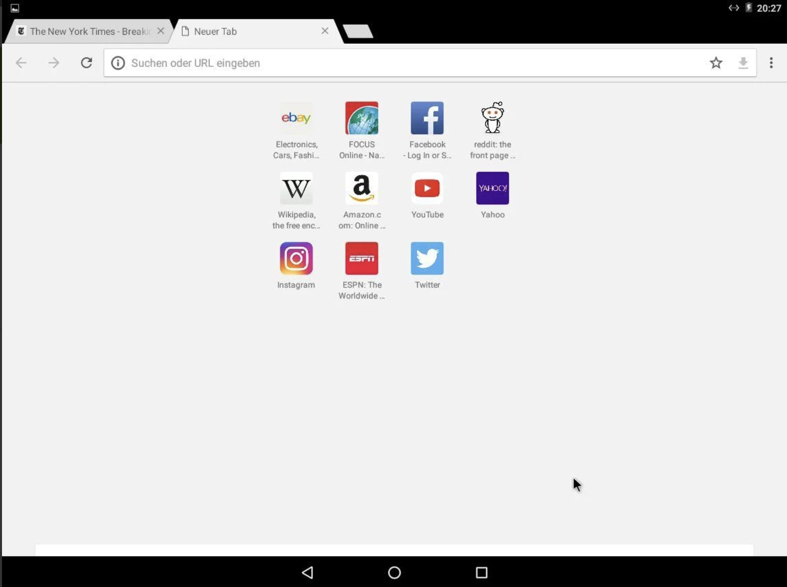screenshot of SRWare Iron